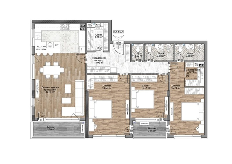 Продава  4-стаен град София , Младост 4 , 168 кв.м | 53313318 - изображение [4]