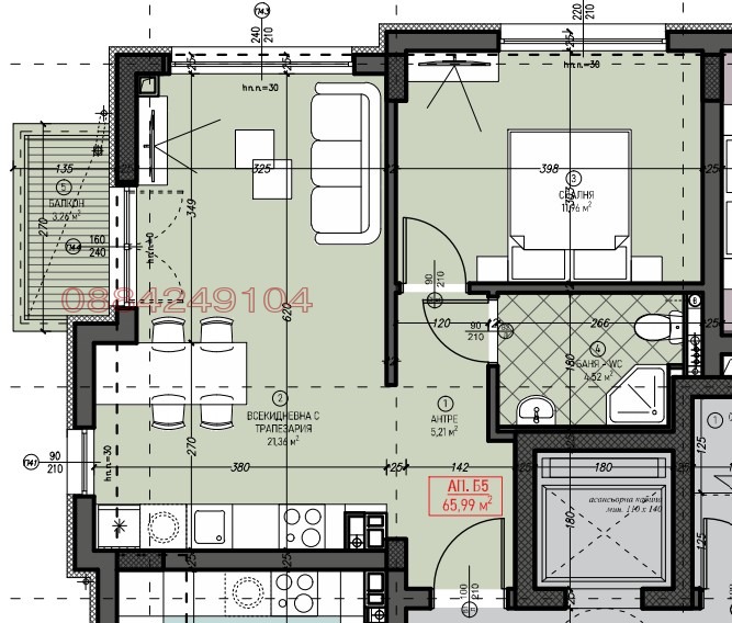 Продава 2-СТАЕН, гр. София, Левски Г, снимка 6 - Апартаменти - 53005203