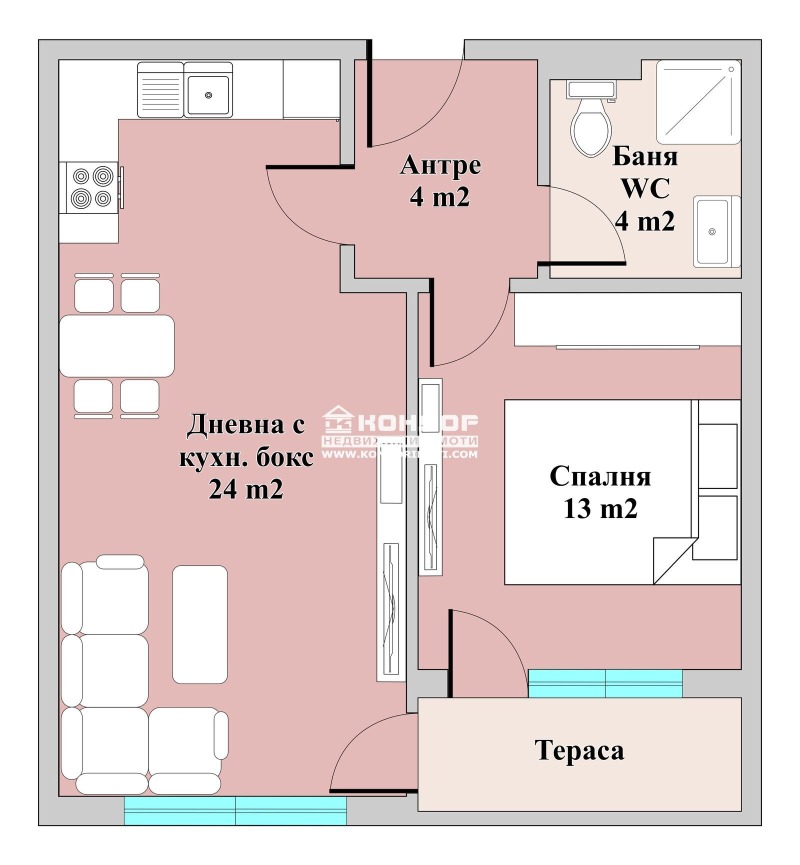 En venta  1 dormitorio Plovdiv , Trakiya , 64 metros cuadrados | 86514862 - imagen [3]