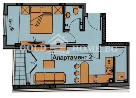 Till salu  1 sovrum Plovdiv , Hristo Smirnenski , 59 kvm | 21565930