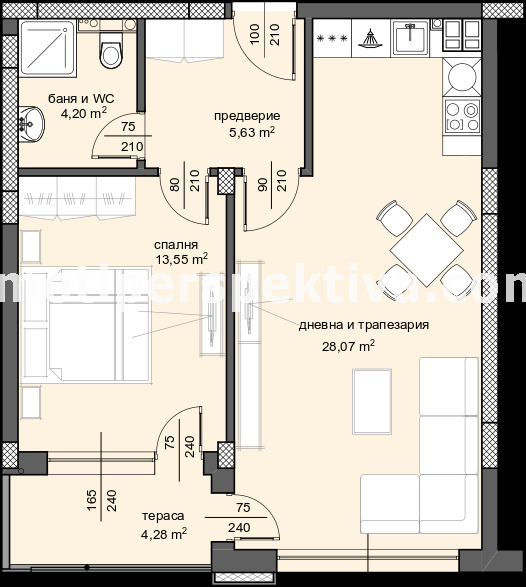 Til salg  1 soveværelse Plovdiv , Tsentar , 84 kvm | 55739234 - billede [2]