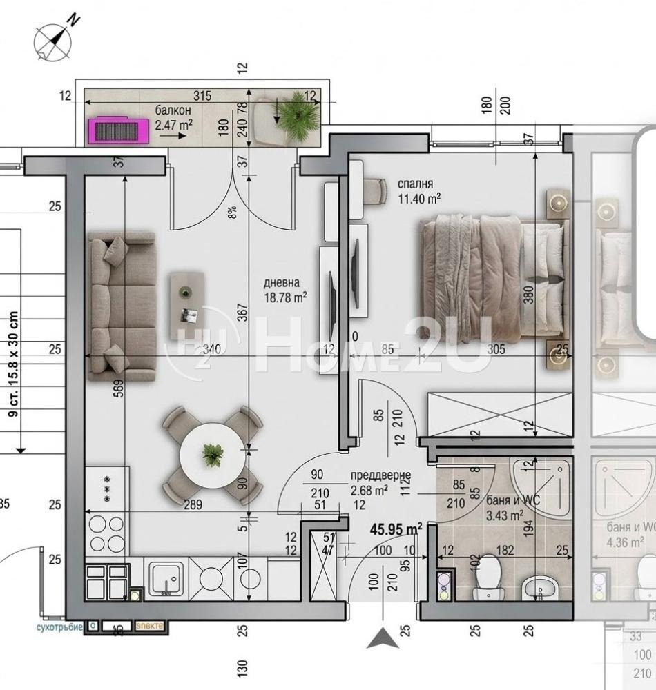 Продава 2-СТАЕН, гр. София, Надежда 2, снимка 2 - Апартаменти - 56007943