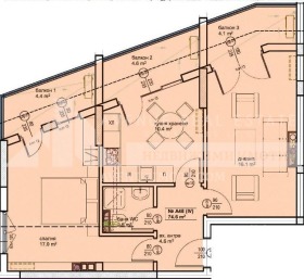 Продава 3-стаен град Бургас Братя Миладинови - [1] 