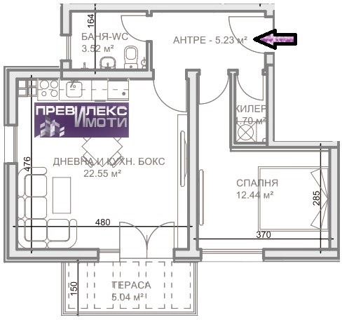 Продава 2-СТАЕН, гр. Пловдив, Прослав
