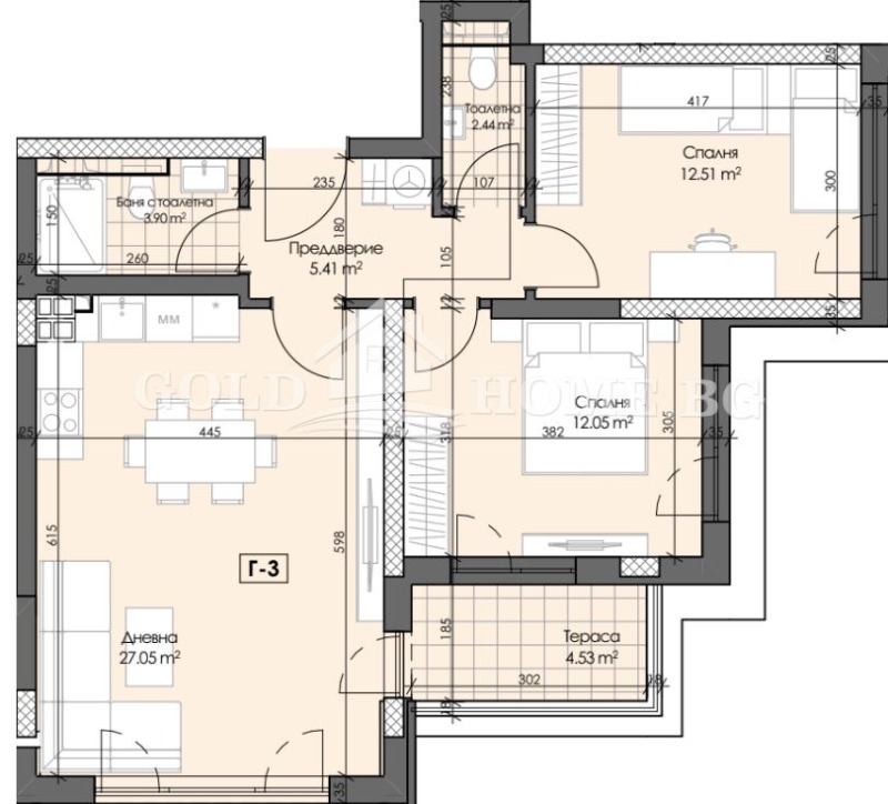 For Sale  2 bedroom Plovdiv , Gagarin , 86 sq.m | 32449751 - image [5]