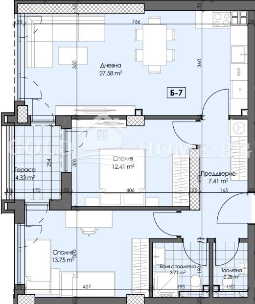 For Sale  2 bedroom Plovdiv , Gagarin , 86 sq.m | 32449751 - image [6]