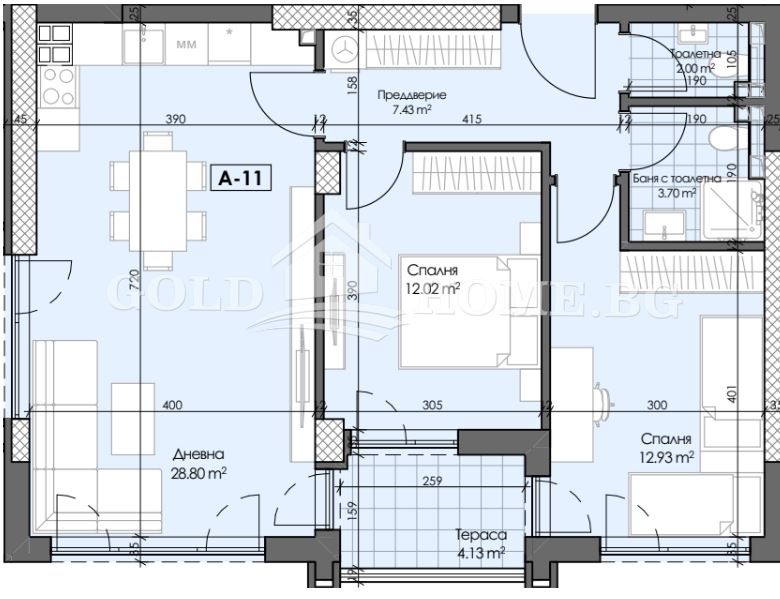 For Sale  2 bedroom Plovdiv , Gagarin , 86 sq.m | 32449751 - image [10]