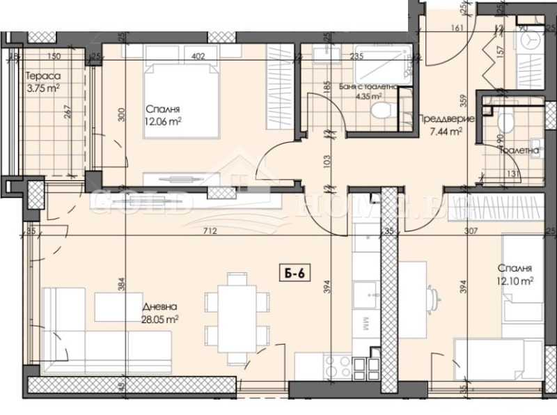 For Sale  2 bedroom Plovdiv , Gagarin , 86 sq.m | 32449751 - image [9]