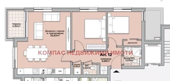 Te koop  2 slaapkamers Varna , Briz , 90 m² | 22470173 - afbeelding [11]