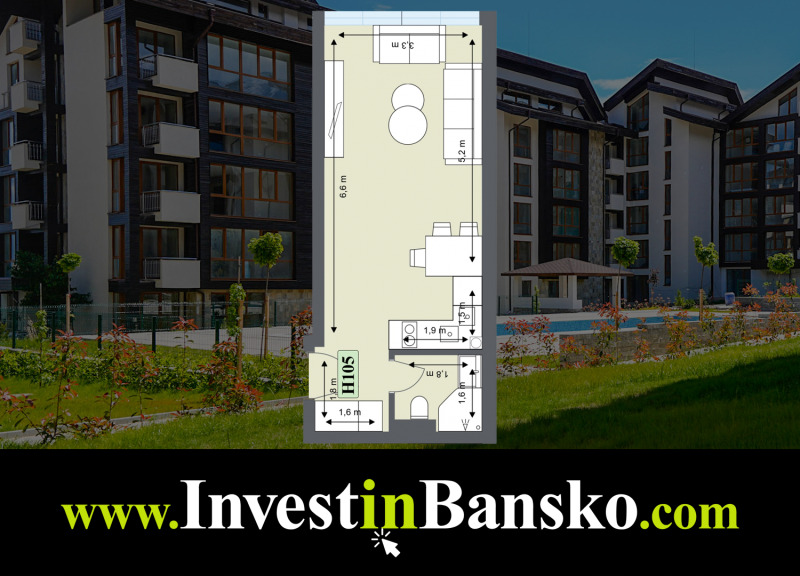 Продава 1-СТАЕН в област Благоевград, гр. Банско - 40 кв.м / 37 364 € » 73 077.63 лв., ГЛОБЪЛ ИНВЕСТМЪНТ ПРОПЪРТИС