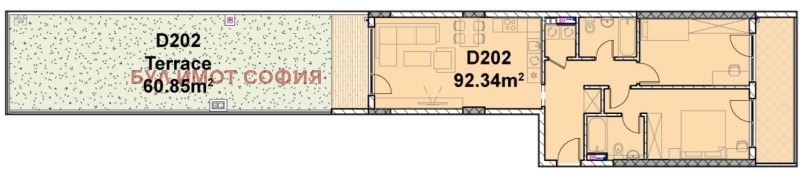 Till salu  2 sovrum Sofia , Poligona , 170 kvm | 68837480 - bild [3]