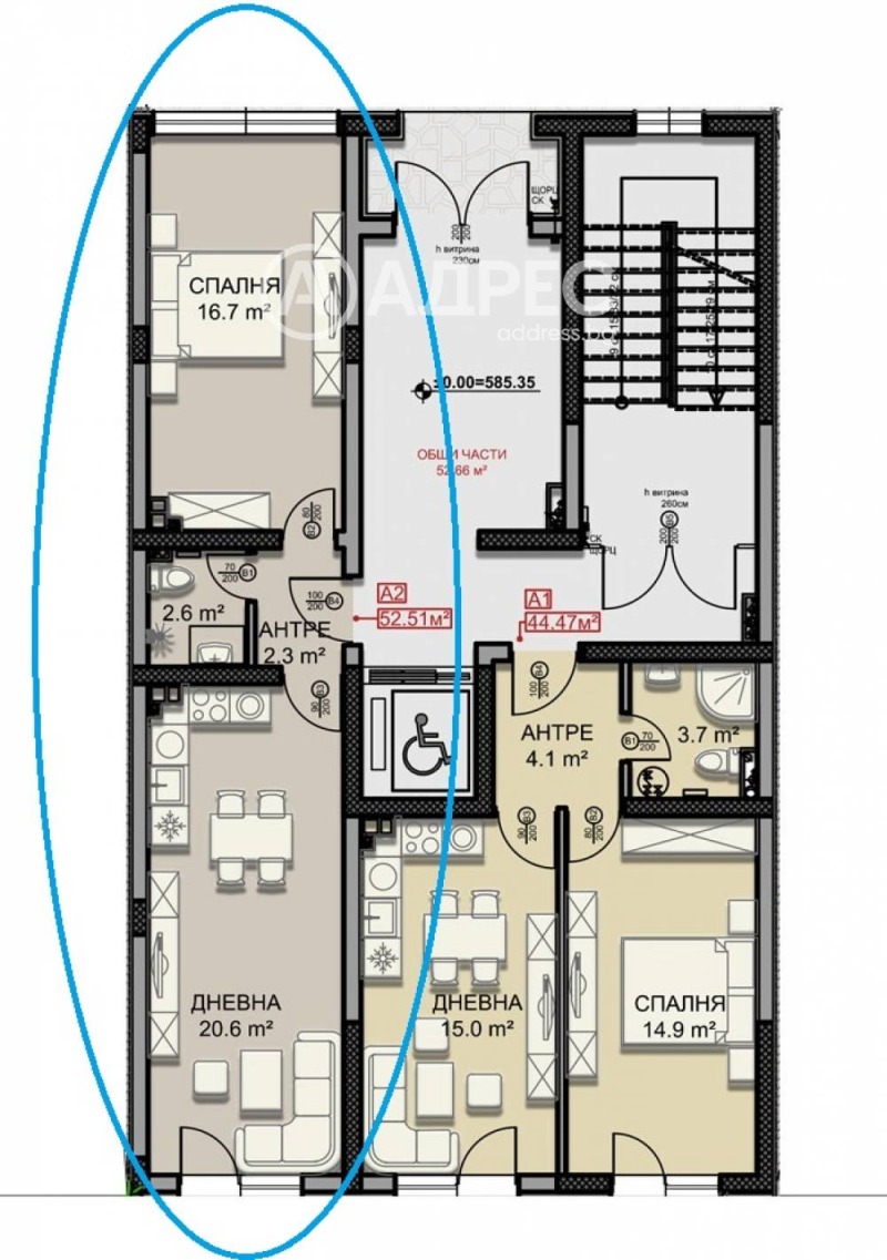 En venta  1 dormitorio Sofia , Darvenitsa , 63 metros cuadrados | 64920358 - imagen [5]