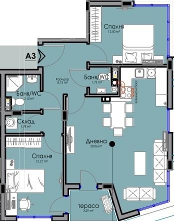 Продава 3-СТАЕН, гр. Бургас, област Бургас, снимка 6 - Апартаменти - 54143624