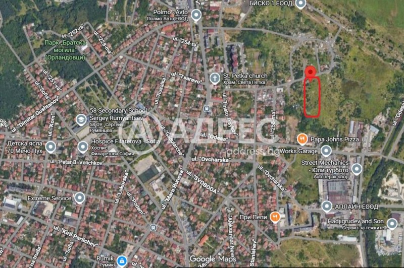 Продава ПАРЦЕЛ в град София, Орландовци - 4034 кв.м / 220 000 € » 430 282.60 лв., АДРЕС НЕДВИЖИМИ ИМОТИ