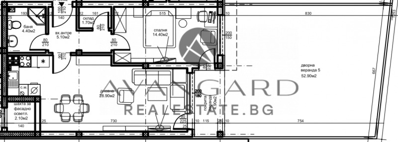 Na prodej  1 ložnice Plovdiv , Kjučuk Pariž , 130 m2 | 62234404 - obraz [4]