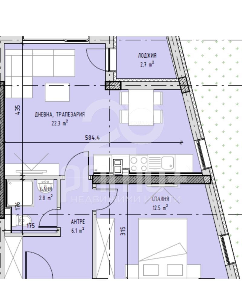 In vendita  1 camera da letto Sofia , Malinova dolina , 68 mq | 53759001 - Immagine [2]