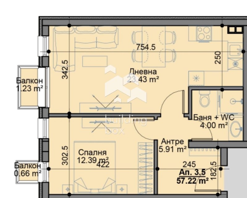 Продава 2-СТАЕН, гр. София, Овча купел, снимка 2 - Апартаменти - 53338039