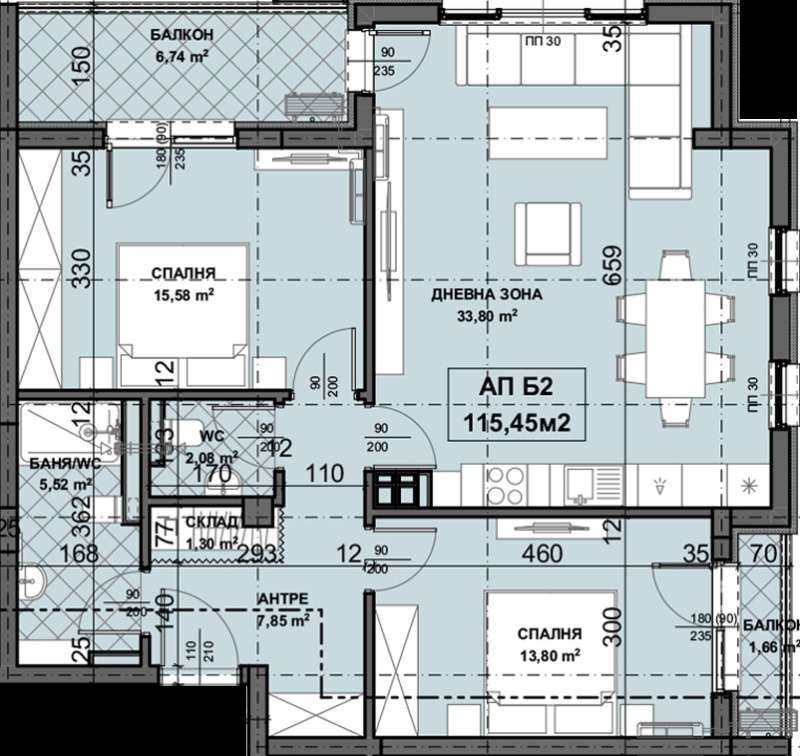 Na sprzedaż  2 sypialnie Plowdiw , Ostromila , 115 mkw | 64209343 - obraz [2]