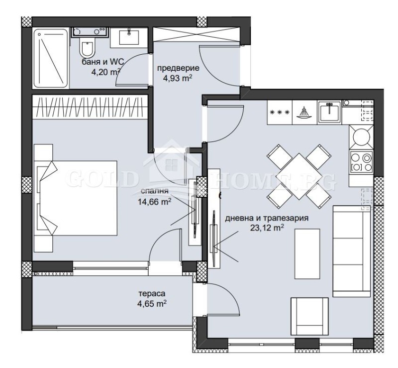 Zu verkaufen  1 Schlafzimmer Plowdiw , Hristo Smirnenski , 72 qm | 96641272 - Bild [8]