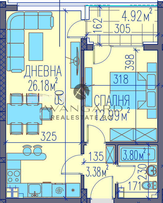 Zu verkaufen  1 Schlafzimmer Plowdiw , Zentar , 73 qm | 18115004 - Bild [2]