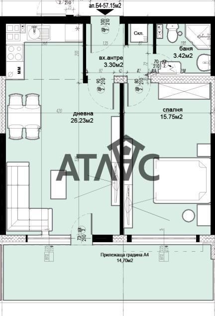 À vendre  1 chambre Plovdiv , Ostromila , 80 m² | 21295794 - image [4]