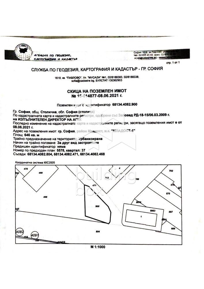 Продава ПАРЦЕЛ, гр. София, Младост 1, снимка 2 - Парцели - 56464403