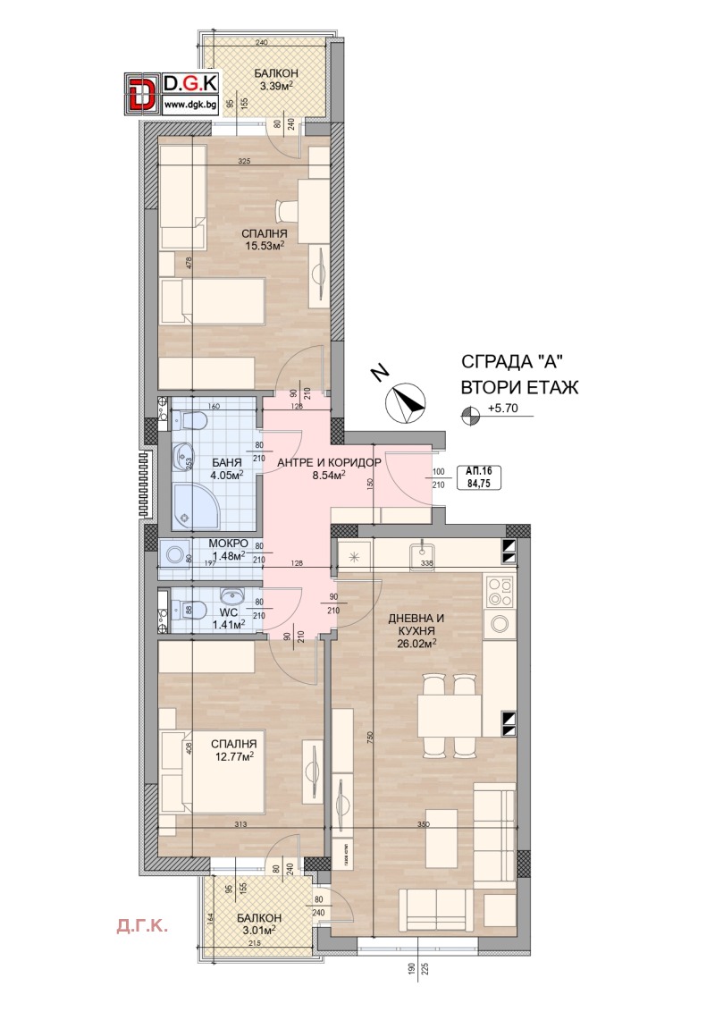 Продается  2 спальни София , Карпузица , 100 кв.м | 68983164 - изображение [2]