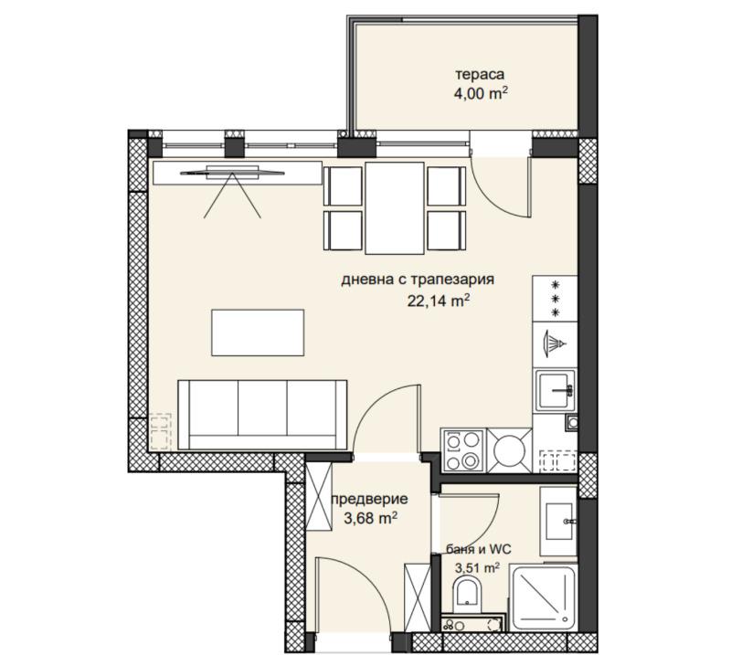 Продава 1-СТАЕН, гр. Пловдив, Христо Смирненски, снимка 1 - Aпартаменти - 47514997