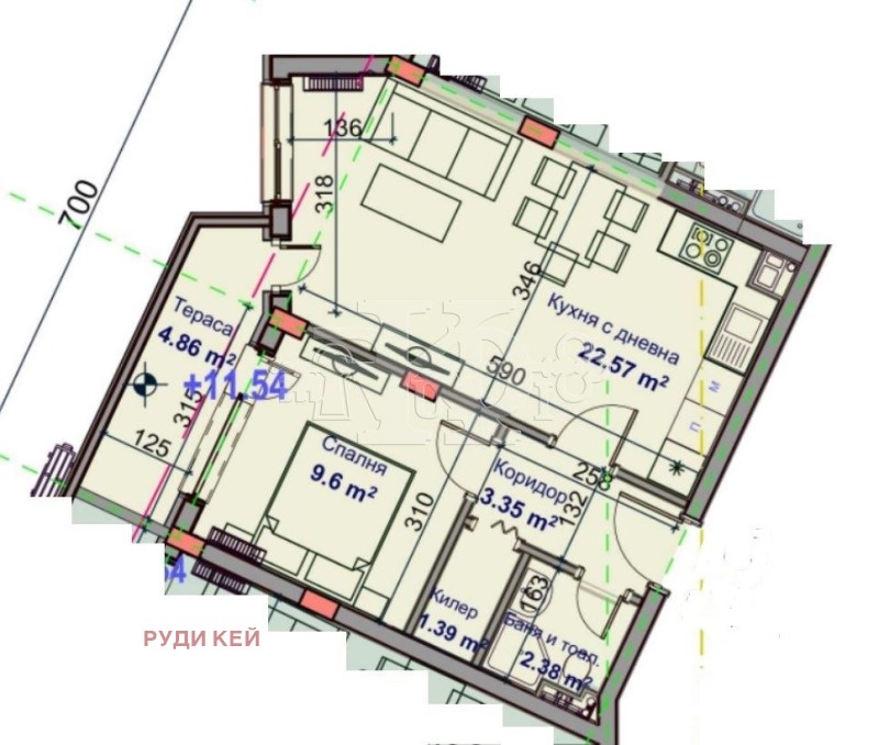 Продается  1 спальня Варна , Възраждане 1 , 62 кв.м | 11811528 - изображение [2]