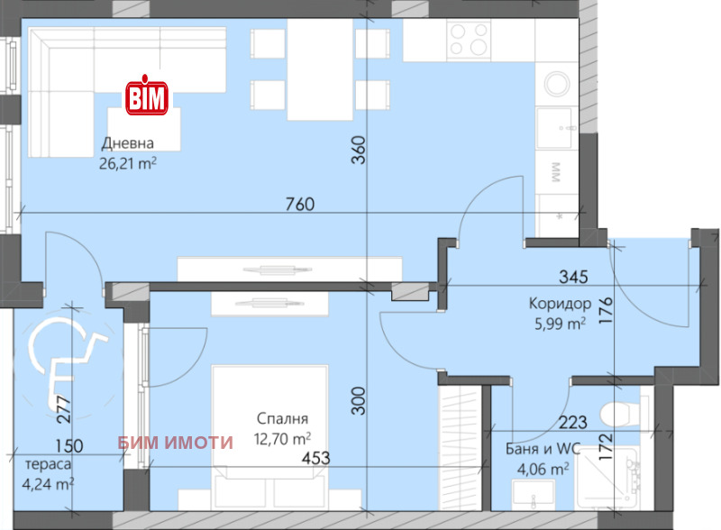Продава 2-СТАЕН, гр. Пловдив, Захарна фабрика, снимка 2 - Апартаменти - 53164825