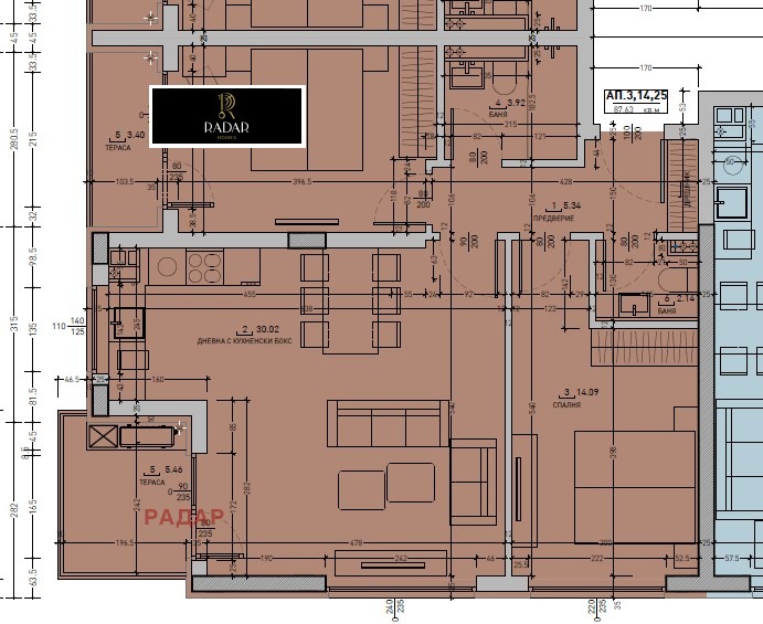 Satılık  2 yatak odası Sofia , Malinova dolina , 103 metrekare | 36400437