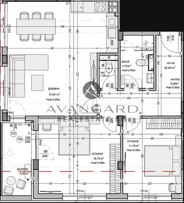 Продаја  2 спаваће собе Пловдив , Остромила , 108 м2 | 38425304 - слика [7]