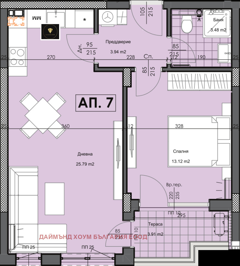 Продава 2-СТАЕН, гр. Пловдив, Гагарин, снимка 2 - Aпартаменти - 48764404