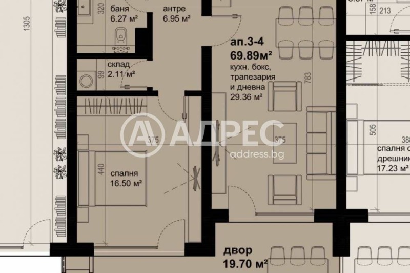 Продава 2-СТАЕН, гр. Бургас, Изгрев, снимка 7 - Апартаменти - 51577110