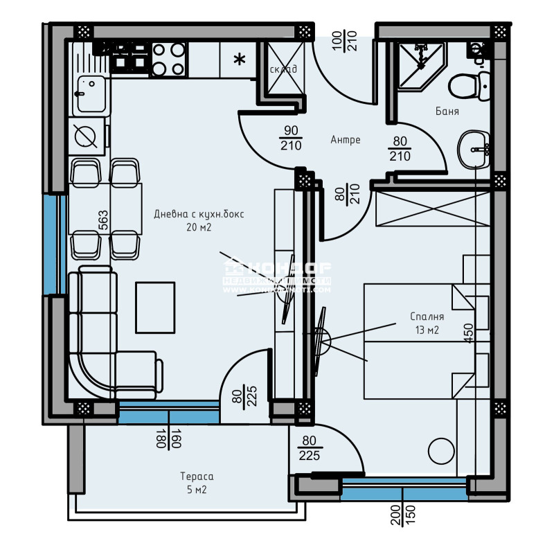 Продава  2-стаен град Пловдив , Остромила , 58 кв.м | 65496683 - изображение [2]