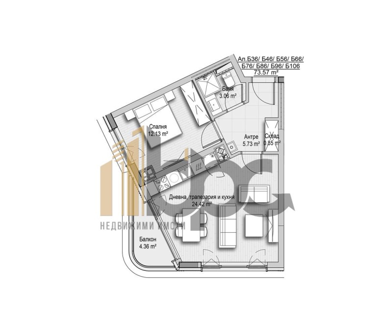 Продава 2-СТАЕН, гр. София, Витоша, снимка 2 - Апартаменти - 53073519