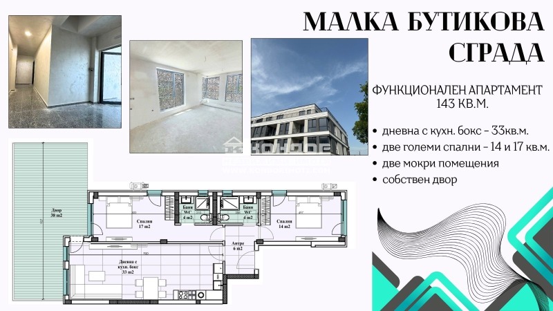 Till salu  2 sovrum Plovdiv , Vastanitjeski , 143 kvm | 85840509