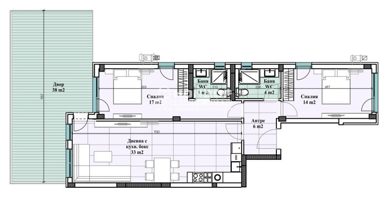 Zu verkaufen  2 Schlafzimmer Plowdiw , Wastanitscheski , 143 qm | 85840509 - Bild [9]