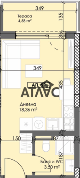 Eladó  Stúdió Plovdiv , Trakija , 42 négyzetméter | 47692582