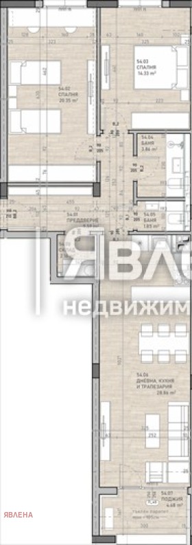 Продава 3-СТАЕН, гр. София, Сухата река, снимка 2 - Aпартаменти - 48999438