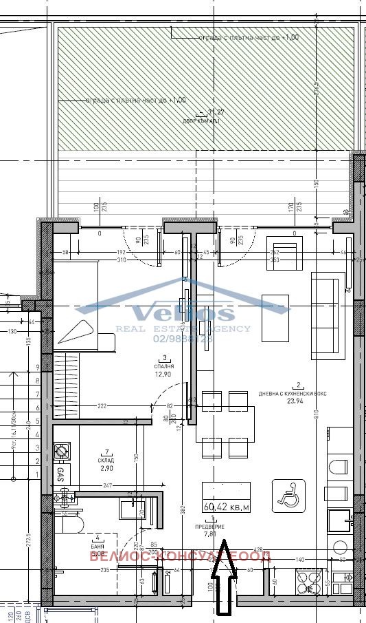 На продаж  1 спальня София , Малинова долина , 67 кв.м | 72990287 - зображення [3]