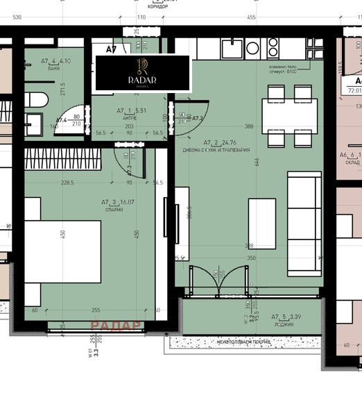 Zu verkaufen  1 Schlafzimmer Sofia , Druschba 1 , 76 qm | 98090695