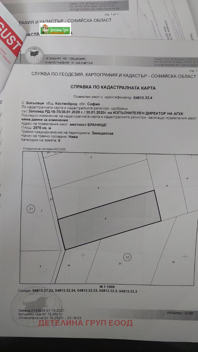 Продава ПАРЦЕЛ, с. Богьовци, област София област, снимка 6 - Парцели - 47996067