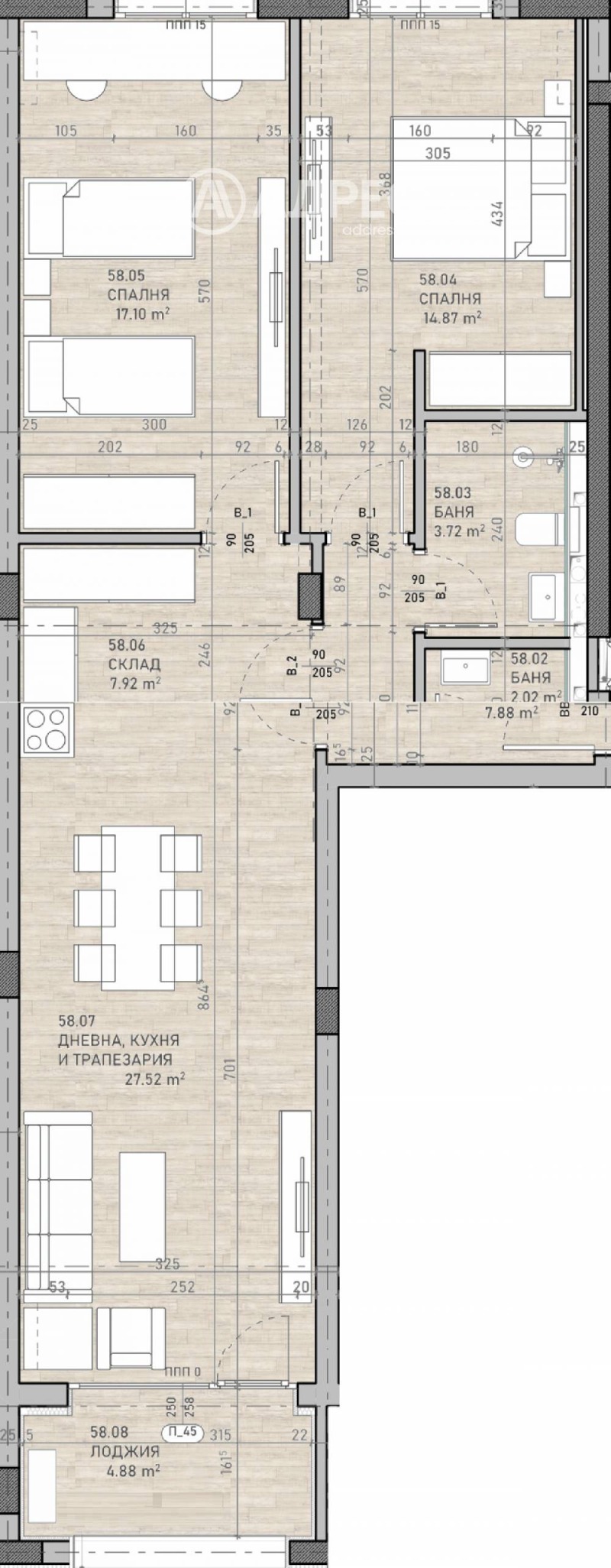 Продава 3-СТАЕН, гр. София, Сухата река, снимка 1 - Aпартаменти - 49051807