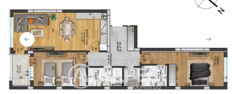Till salu  2 sovrum Plovdiv , Zapaden , 110 kvm | 99747760 - bild [4]
