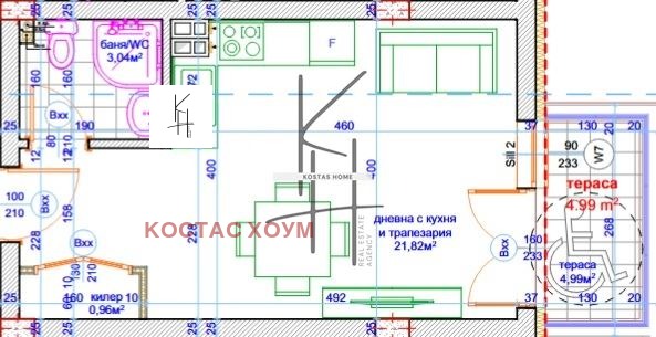 Προς πώληση  Στούντιο Βαρνα , Χρηστο Βοτεβ , 43 τ.μ | 37069806 - εικόνα [5]