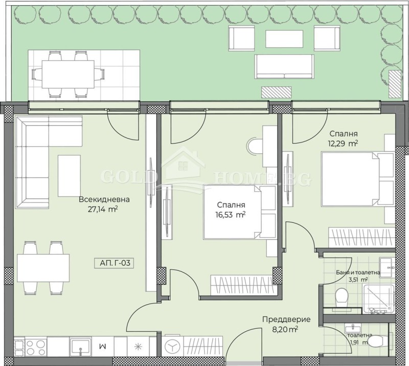 Продава 2-СТАЕН, гр. Пловдив, Остромила, снимка 3 - Апартаменти - 53174139