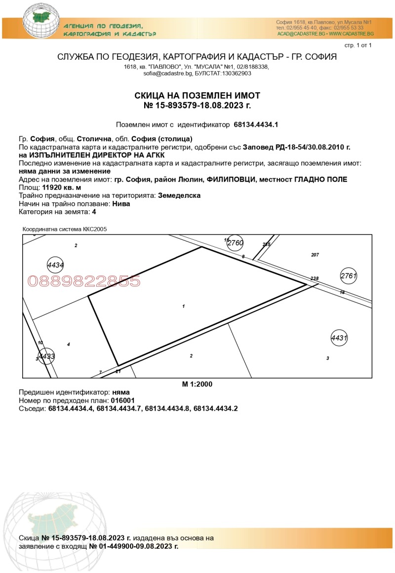 Продава ПАРЦЕЛ, гр. София, Филиповци, снимка 7 - Парцели - 47997749