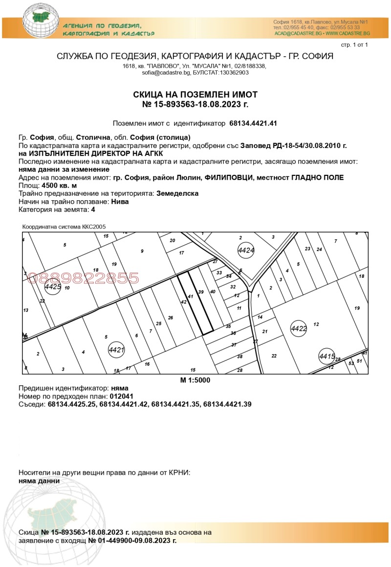 Продава ПАРЦЕЛ, гр. София, Филиповци, снимка 3 - Парцели - 47997749