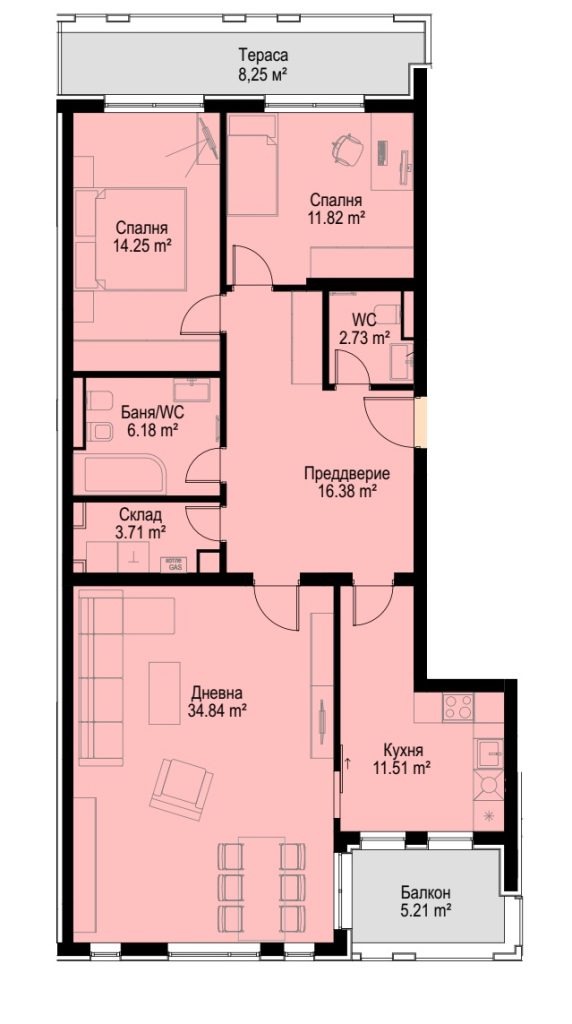 Продаја  2 спаваће собе Софија , Бојана , 152 м2 | 12917512 - слика [7]